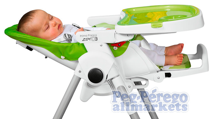 стульчик для кормления peg perego prima pappa zero 3 со спящим малышом