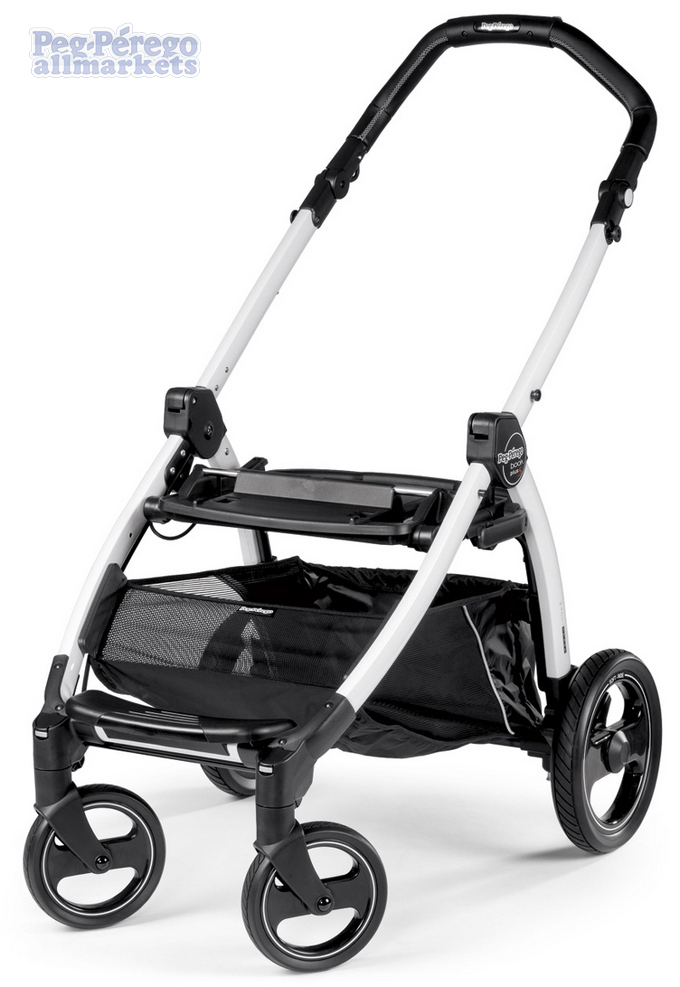 коляска peg perego book s elite modular 3 в 1 шасси s white, вид спереди